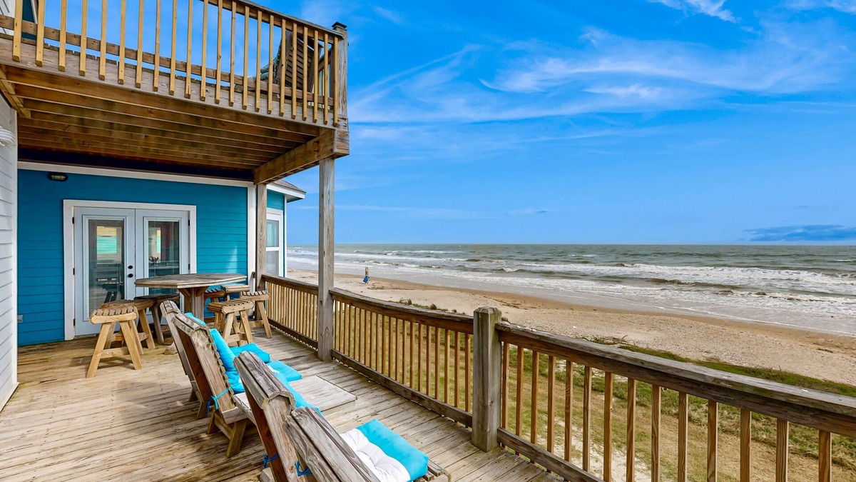 Gilchrist House | Oceanfront home with deck, gazebo & private balcony - dogs OK on the beach