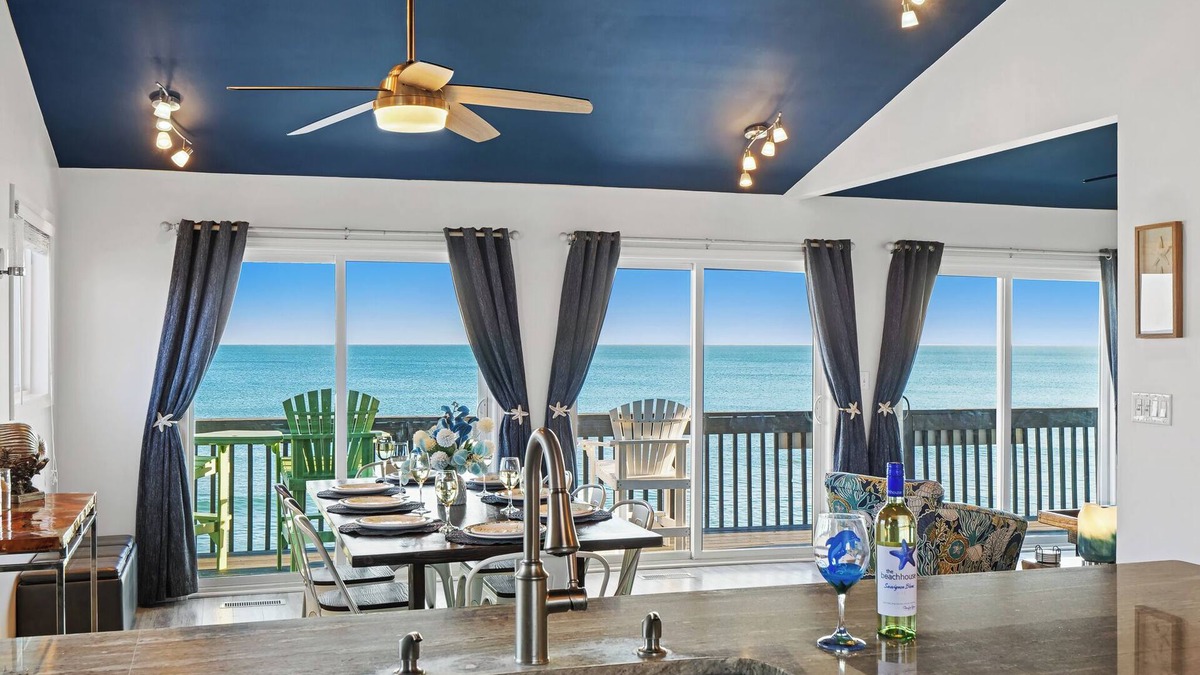 Surf City House | Oceanfront Oasis: Majestic Views! Hot Tub, Fenced Yard, Covered Outdoor Space
