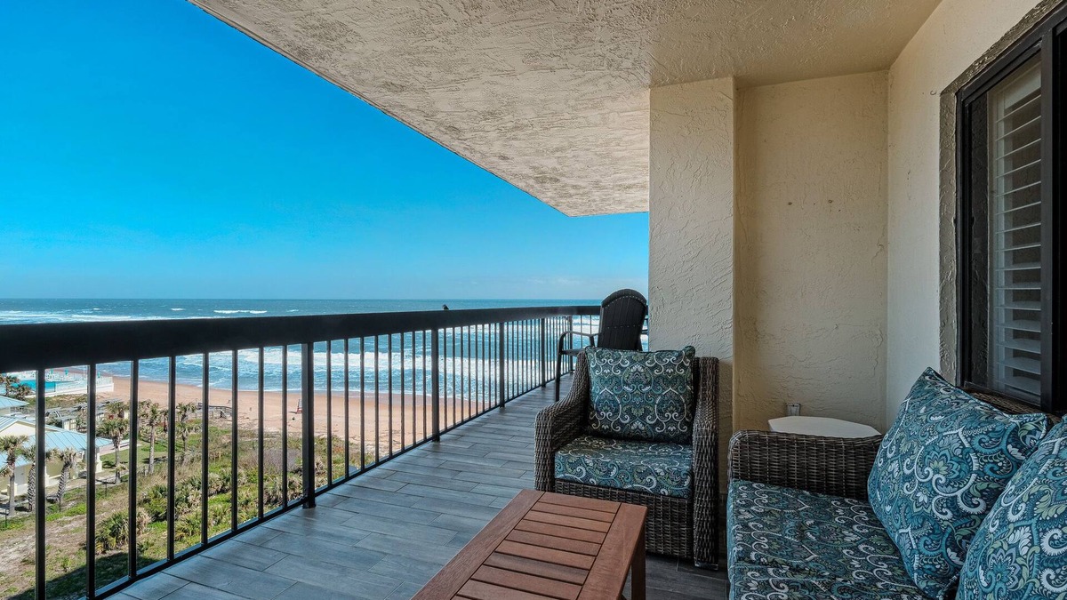 Ormond-by-the-Sea Condo | Oceanfront with great beach views from all rooms & balcony, heated pool, and garage