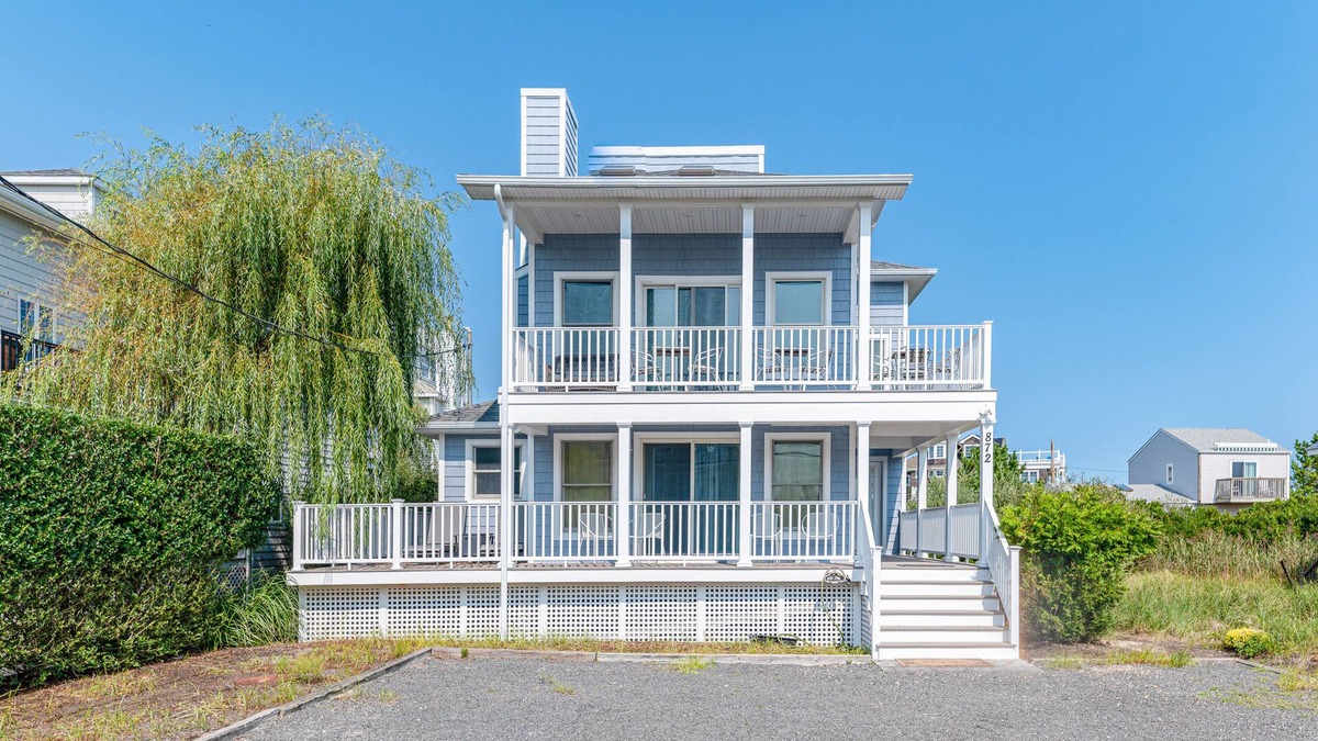 West Hampton Dunes House | Oceanview home with a washer/dryer, spacious deck, central AC, fireplace