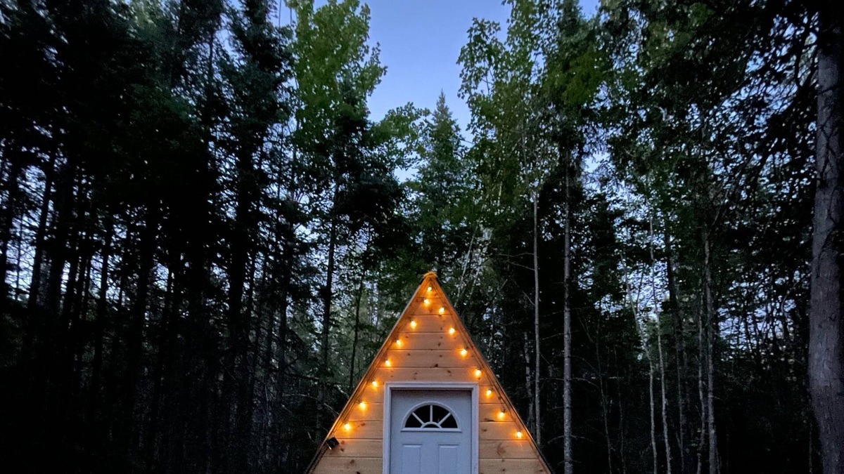 Monson Cabin | Off grid A-frame cabin nestled in the Maine woods