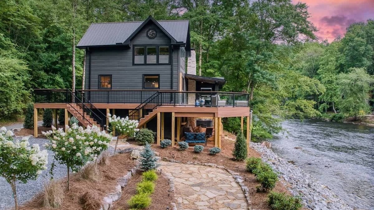 Blue Ridge Cabin | Off the Hook - Riverfront, hot tub, fire pit, pets