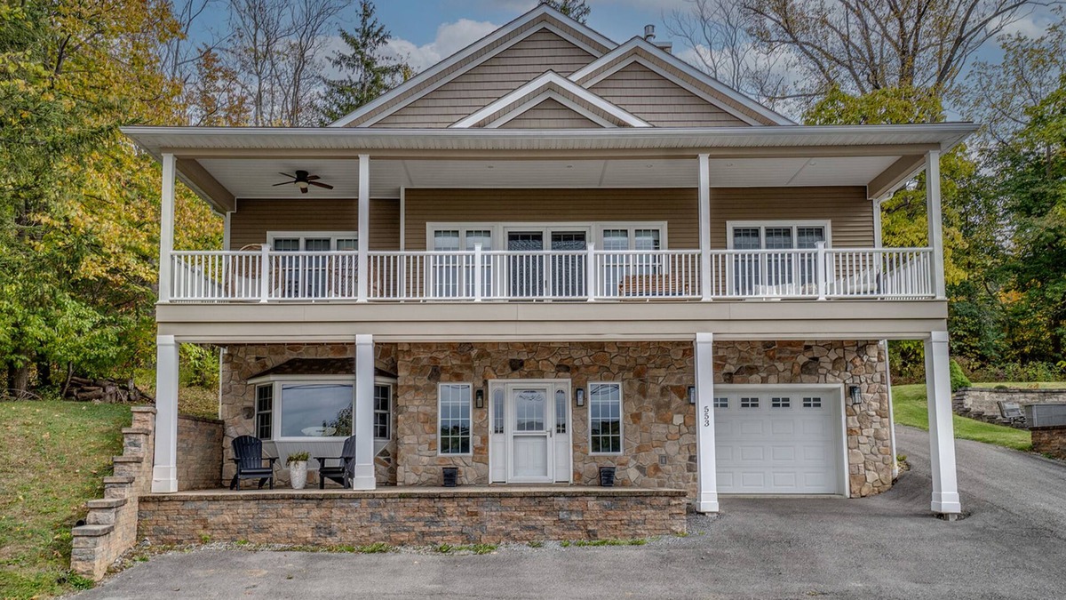 Town of Milo House | On Cloud Wine: lake home on Keuka Lake`s east side, private beachfront