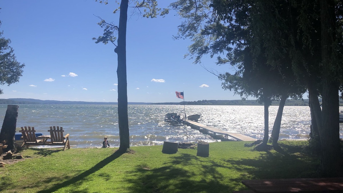 Traverse City Cabin | One-bedroom cabin on Lake Leelanau. Sunset view. Pet considered.