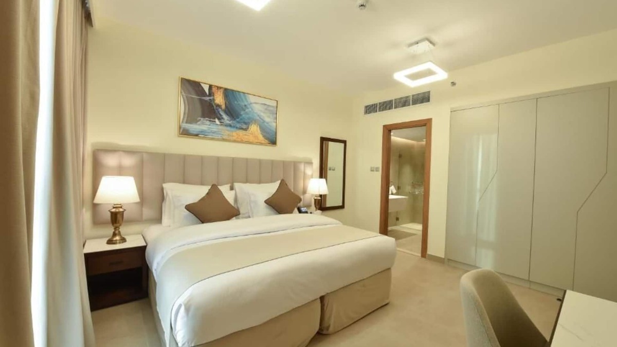 Khalifa City Apartment | One Bedroom Suite Near In Field Super Market By Luxury Bookings