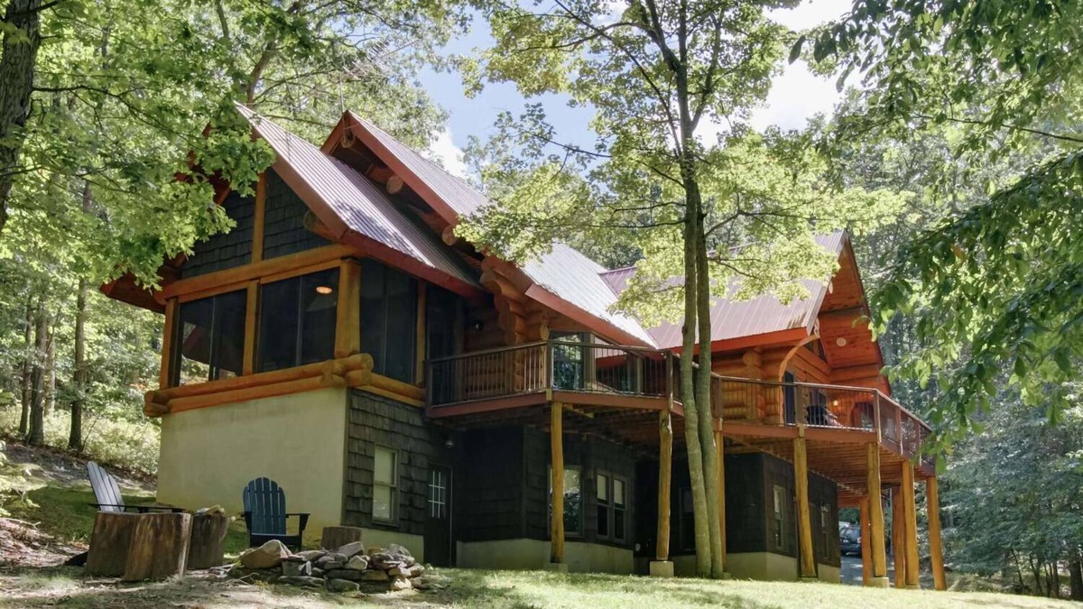 Valley Springs House | One of a Kind Log Home Tucked Away in the Woods!