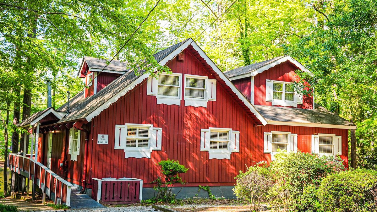 Pine Mountain Ski Chalet | One of a kind our Mini Lodge Chalet directly across from our pool!