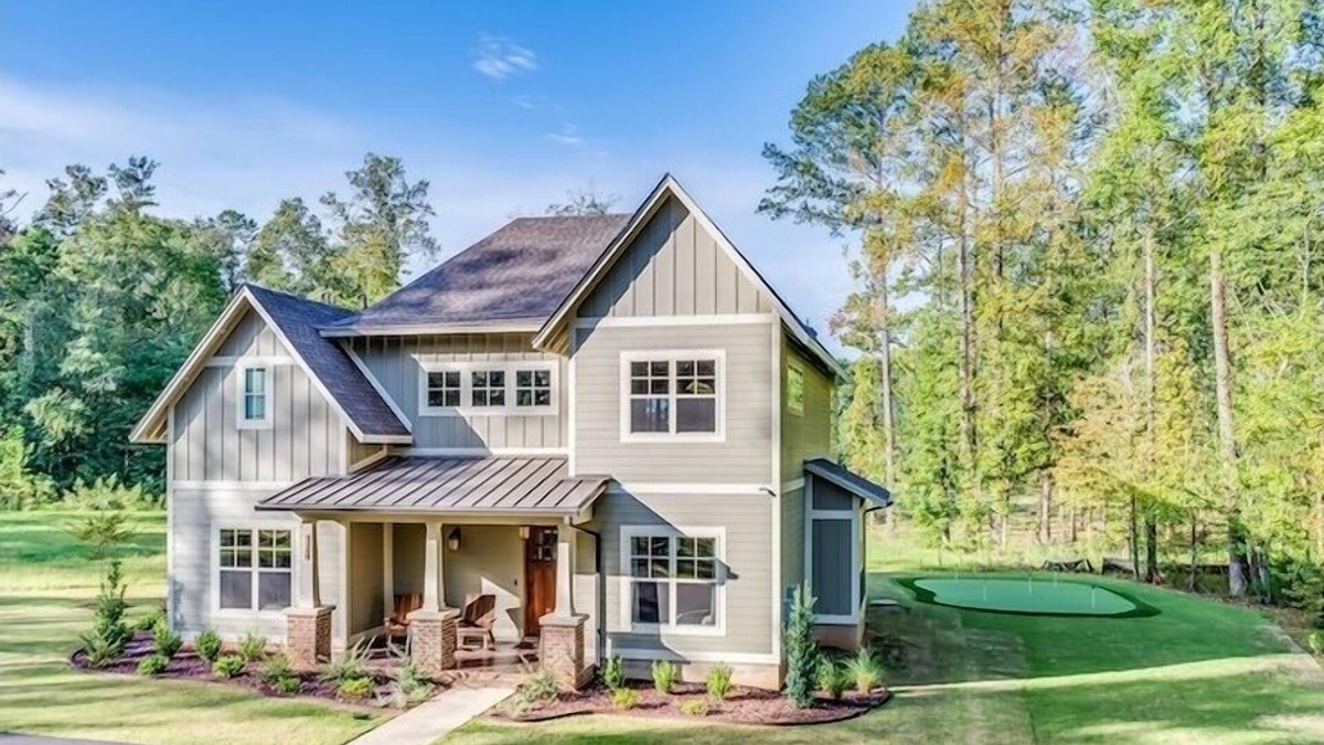 Opelika House | Onsite At Grand National, overlooking the 6th tee on the Lake course.