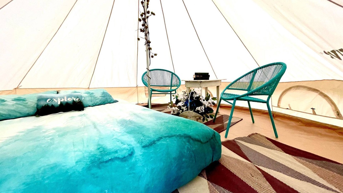 Keswick Ridge Cabin | Orchard Bell Tent Glamping Site for Event Venue Rental, near Fredericton, NB