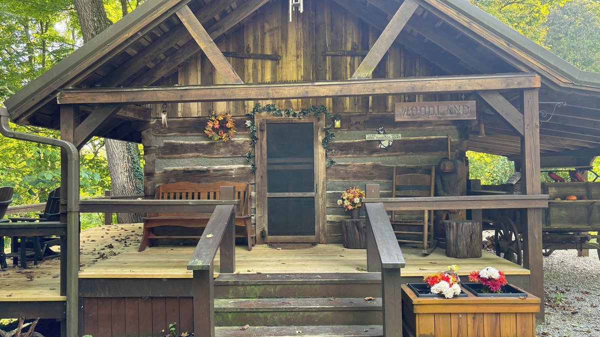 Leopold Cabin | Original 1850's log cabin butted up to the Hoosier National Forest.