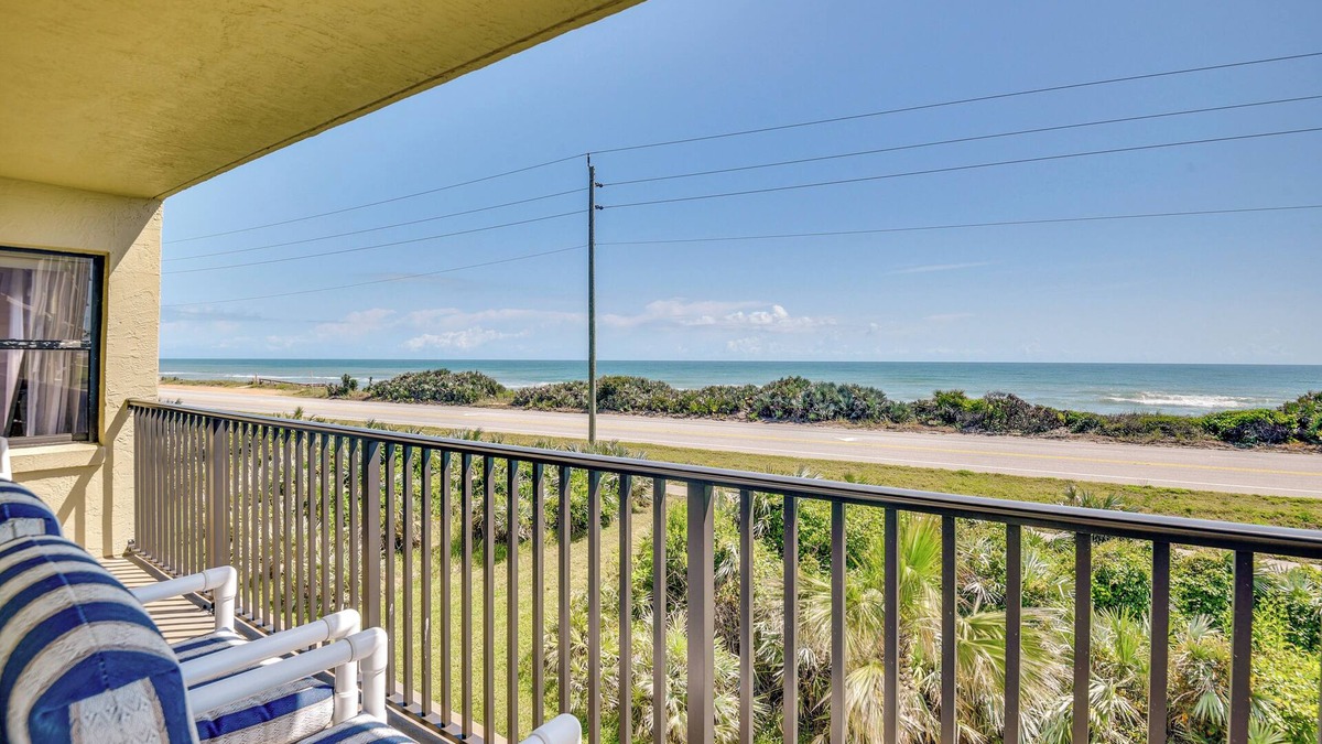 Ormond-by-the-Sea Condo | Ormond Beach Ocean-View Condo w/Private Balcony!
