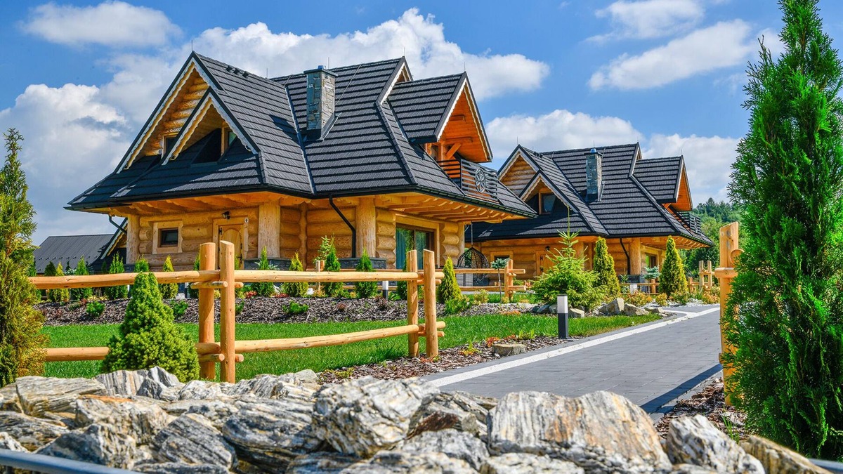 Szaflary House | Osada Guty - Luxury Log Cabin with Brick