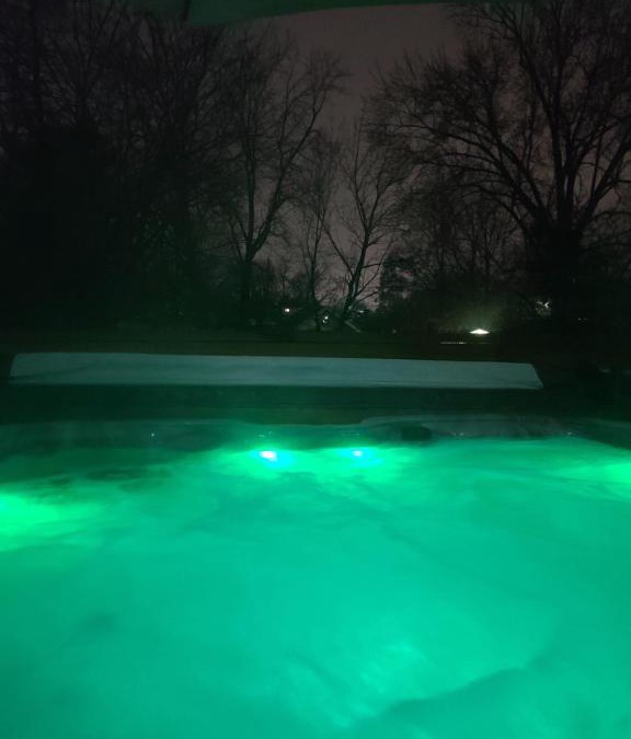 Lansing House | Outdoor Hot Tub and Cozy King Bed
