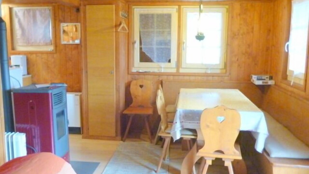Saint-Luc Apartment | Outside : flat on the ground floor of a chalet near the cog railway, for 2-4 persons, large terrace