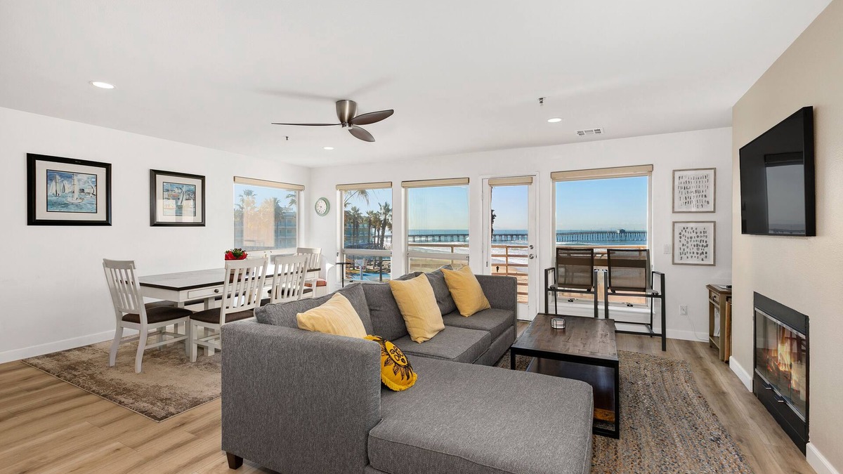 Imperial Beach Condo | Overlook the ocean and pier in this 2 Bedroom/2 Bath