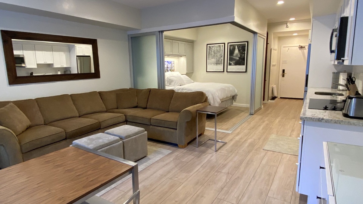 Olympic Valley Condo | Palisades Tahoe Lodge: Remodeled slopeside condo w/kitchenette &/Ski Area View