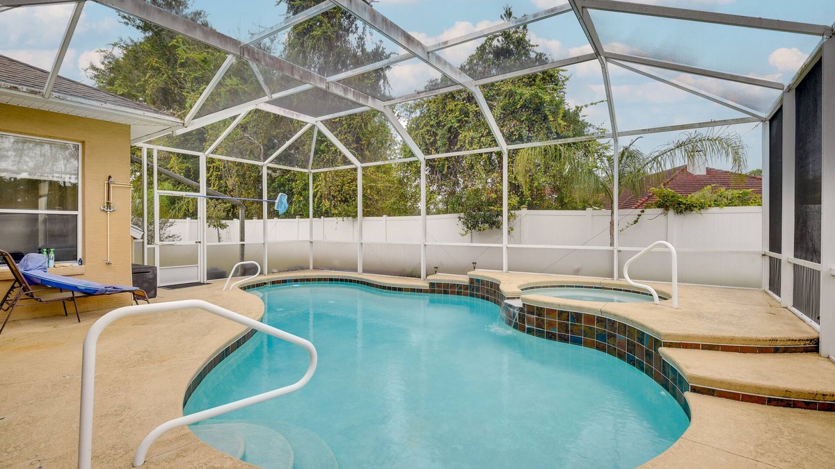 Palm Coast House | Palm Coast Retreat w/Heated Pool & Private Patio!