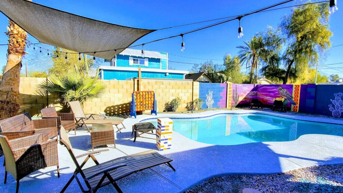 Coronado House | Palm house · Phoenix Home w/renovated Pool & String Lights