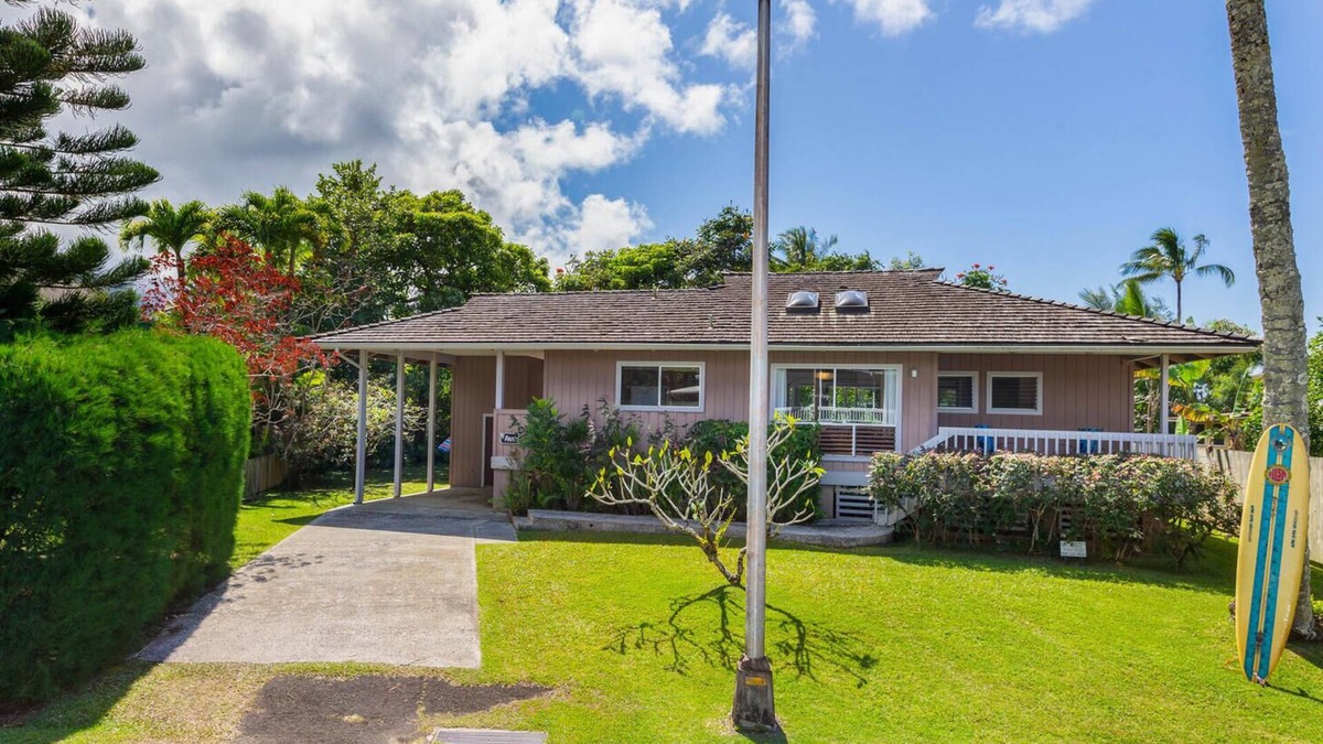 Hanalei Palms House | Palm One Surf House, The Heart of Hanalei, TVNC# 5125