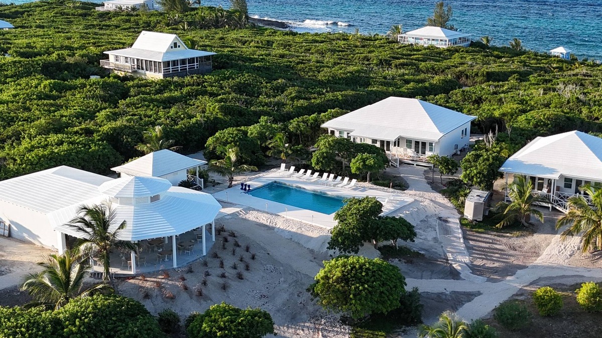 Great Guana Cay Villa | Panoramic views of the Pool, the Atlantic Ocean and the vibrant marina