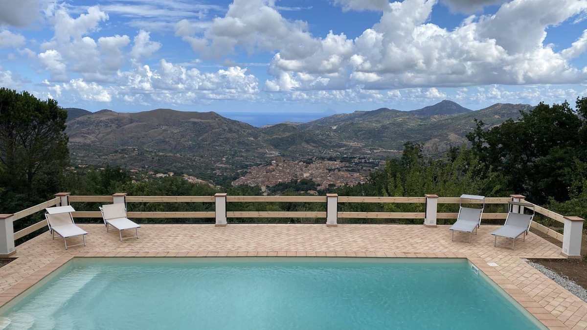 Castelbuono Villa | Panoramic Villa Valù with private pool and breathtaking view