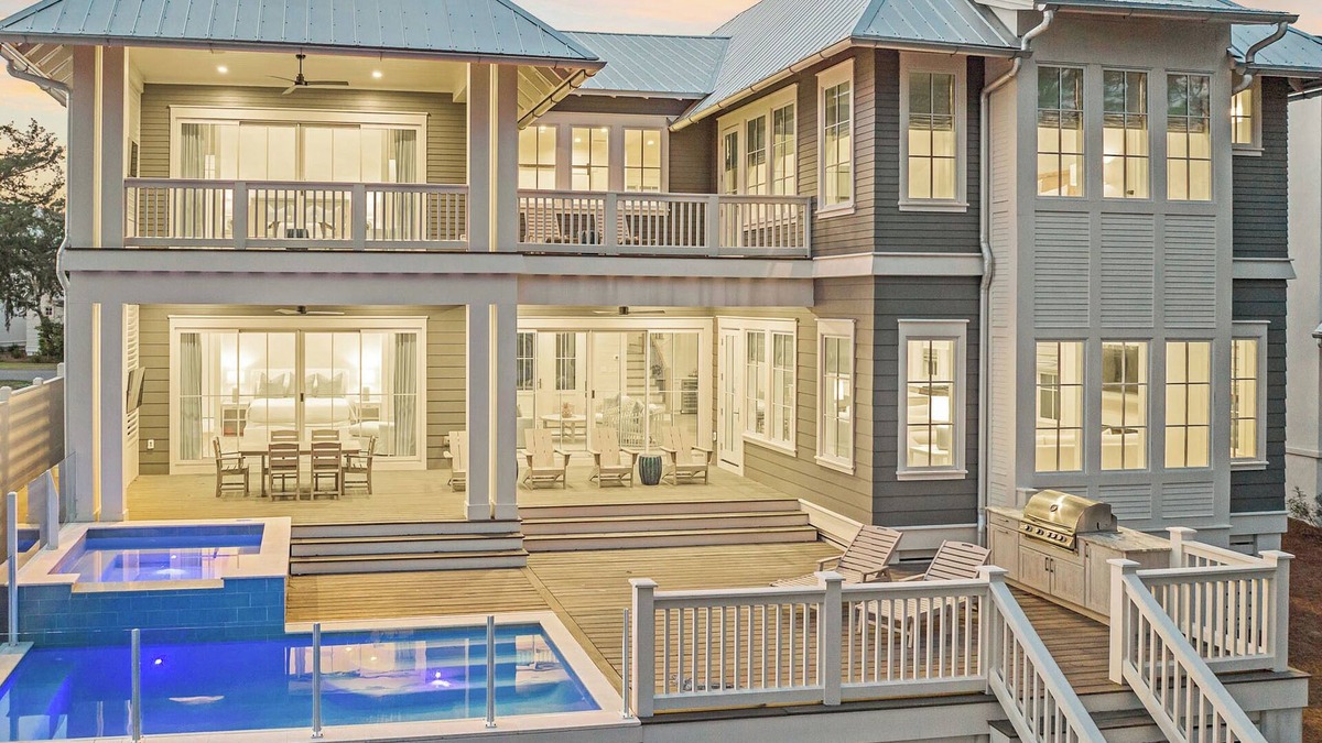 WaterSound West Beach House | Paralia - Private Pool, Golf Cart, Lakefront