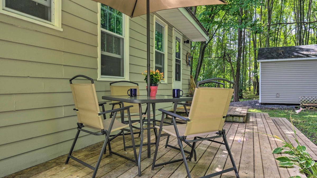 Ovid Apartment | Peaceful Finger Lakes Apartment with Patio!