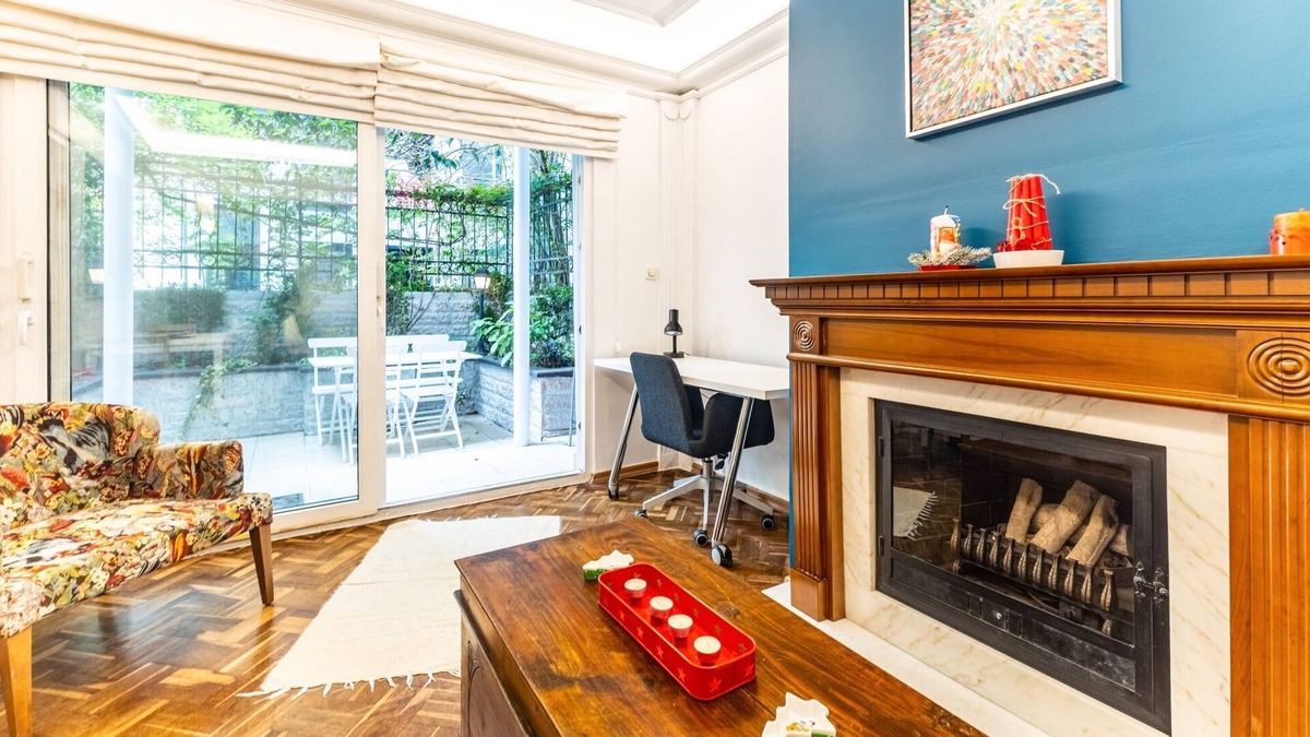 Kabatas Apartment | Peaceful Flat w Garden and Fireplace in Cihangir