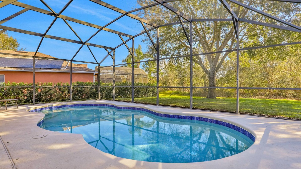 Silver Creek House | Peaceful home with an enclosed patio, pool, grill, washer/dryer, & AC