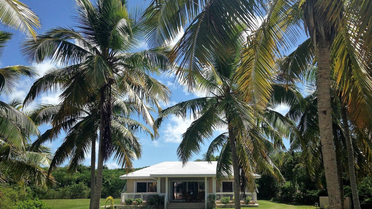 South Palmetto Point House | Peaceful Palms: 2 BD, 2 BATH, A/C, Wifi, minute walk to Ten Bay Beach.