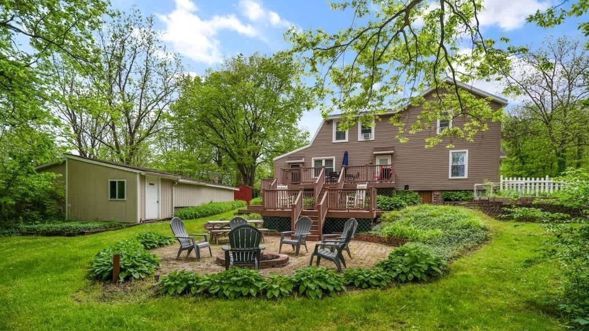 Ithaca House | Peaceful well-appointed home at Treman Park