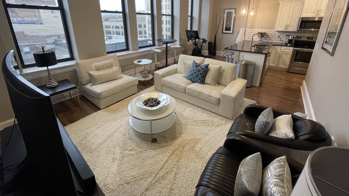 Scranton Apartment | Peloton Bike+ 2bed/2bath BRAND NEW Penthouse Apartment