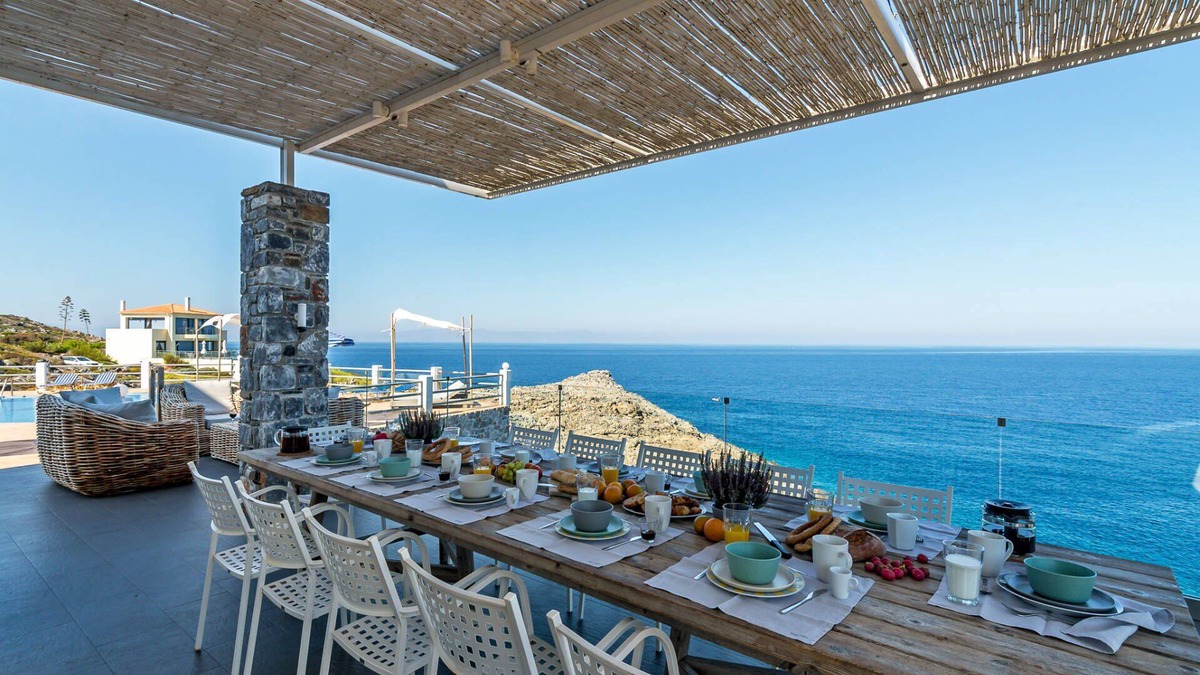 Stavros Villa | Penelope, a seafront villa with stunning sea & sunset views