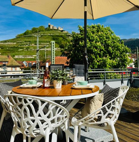 Staufen im Breisgau Apartment | Penthouse Burgblick mit Dachterrasse