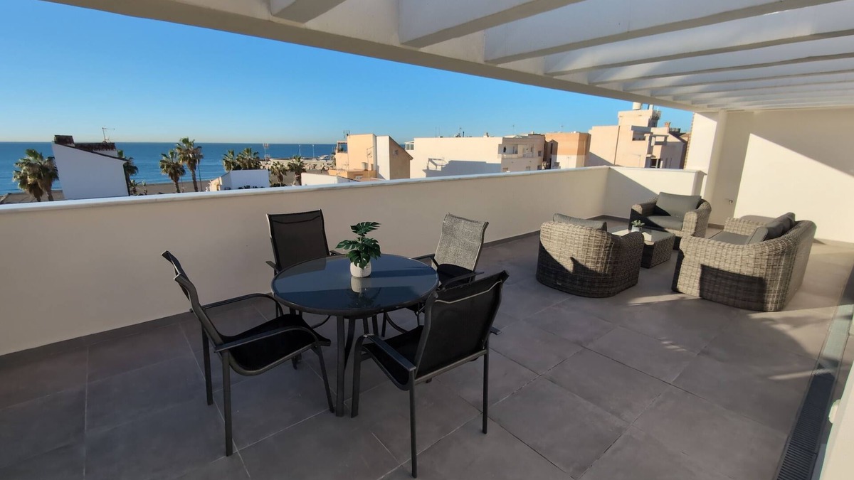 Caleta de Velez Apartment | Penthouse El Carmelo: New, modernly furnished with huge terrace, <50m from beach