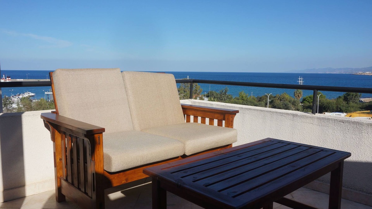 Kyrenia Apartment | Penthouse In Kyrenia town, Large Rooftop Terrace, stunning sea views, pool