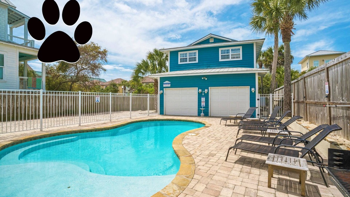 Miramar Beach Cottage | Pet Friendly Elevated Cottage-1 Block 2 Beach-Pool