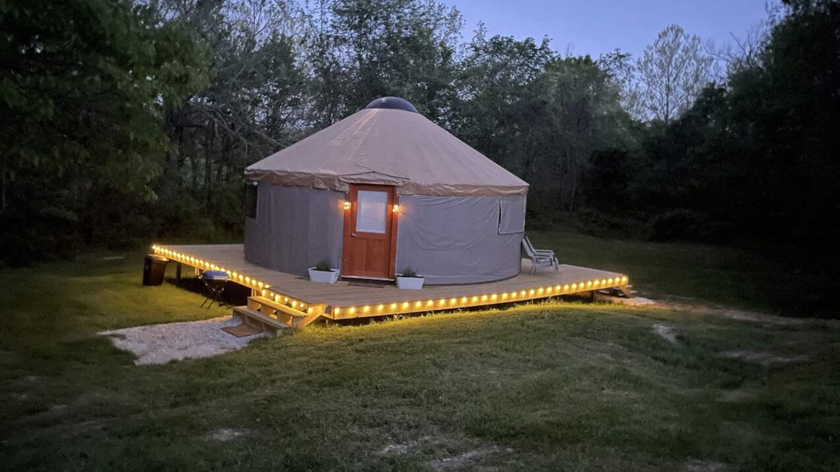 Salem RV Rental | Pet friendly glamping in a private yurt with stunning 360° views by Forest