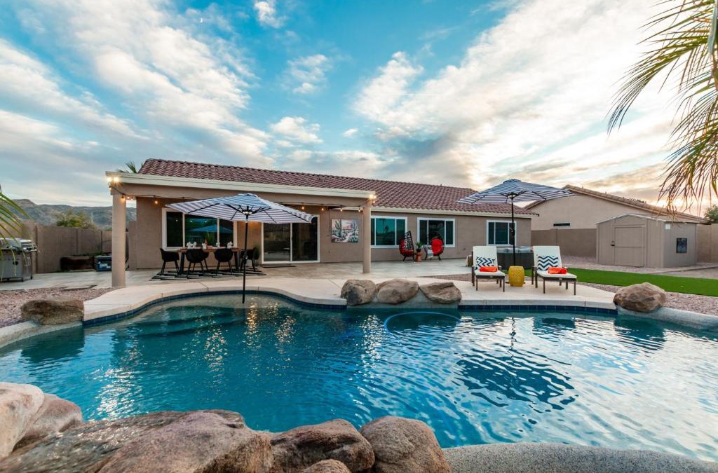 South Mountain House | Phoenix Backyard Oasis Pool Home! Sleeps 12, Game Room and Kids Playset too! home