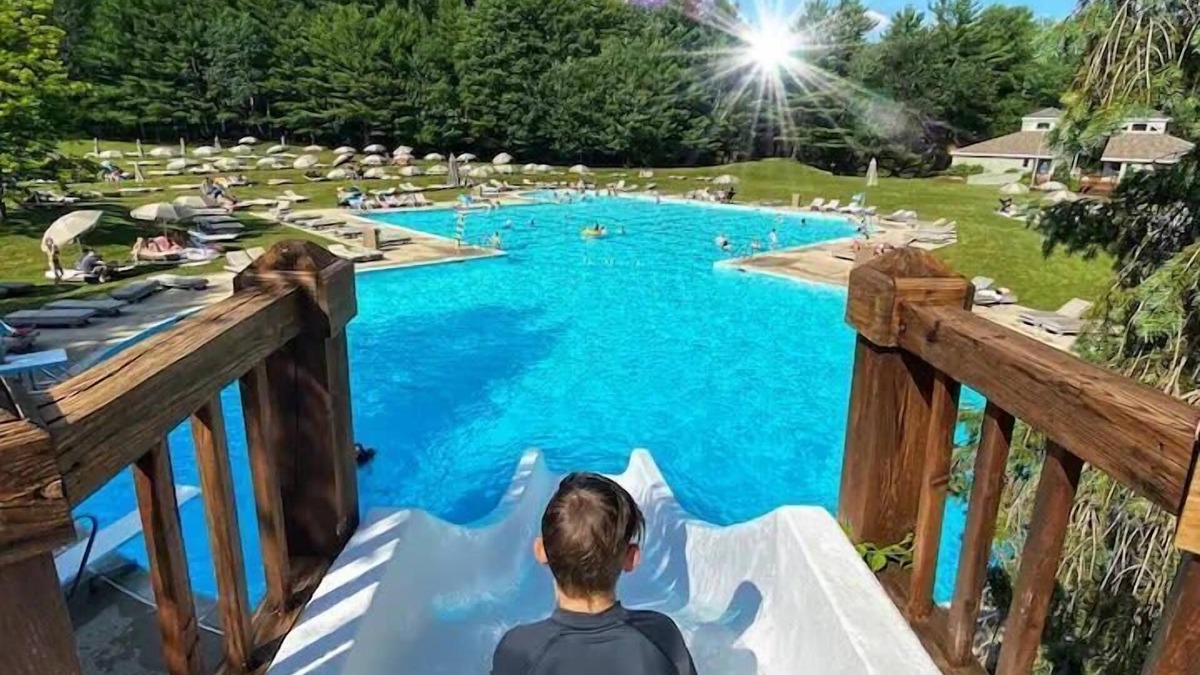 Pocono Pines House | Pinecrest Retreat, Lake Pool Golf Tennis KingBed