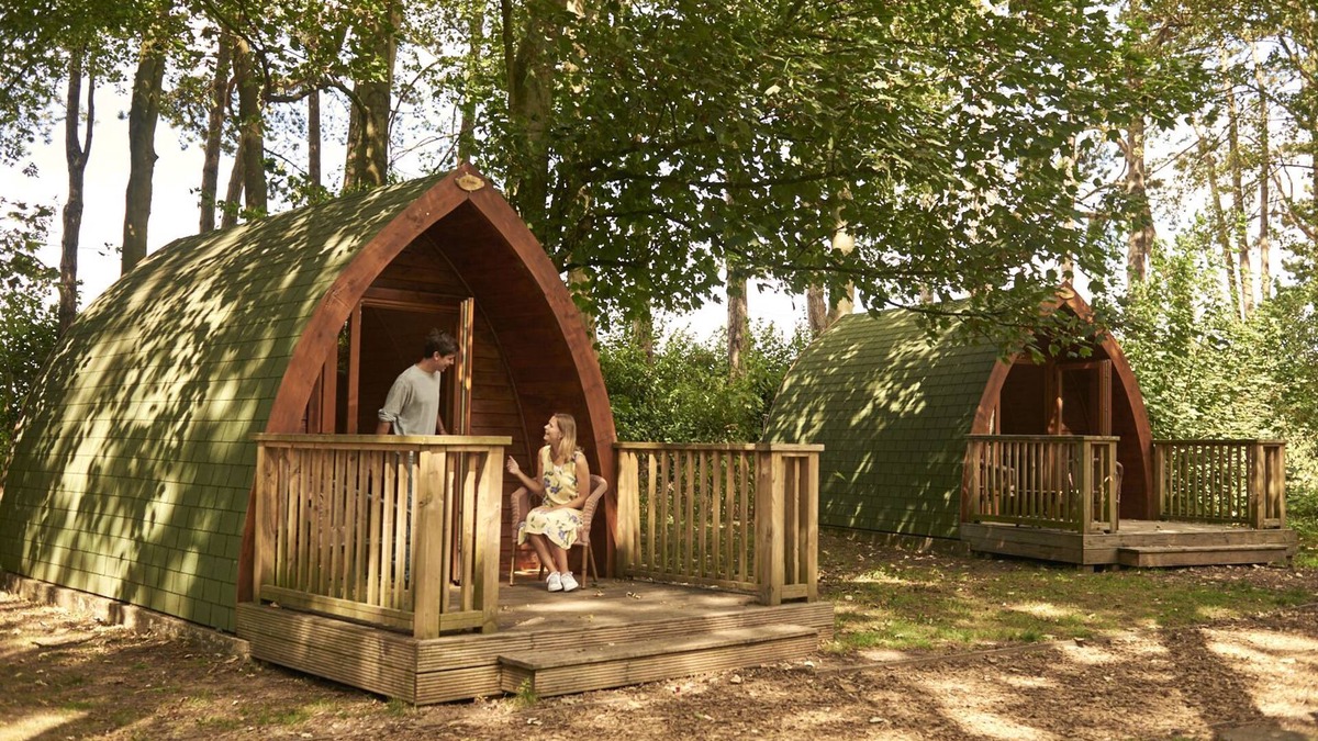 Hythe RV Rental | Pinewood Camping Pods - At Port Lympne Reserve