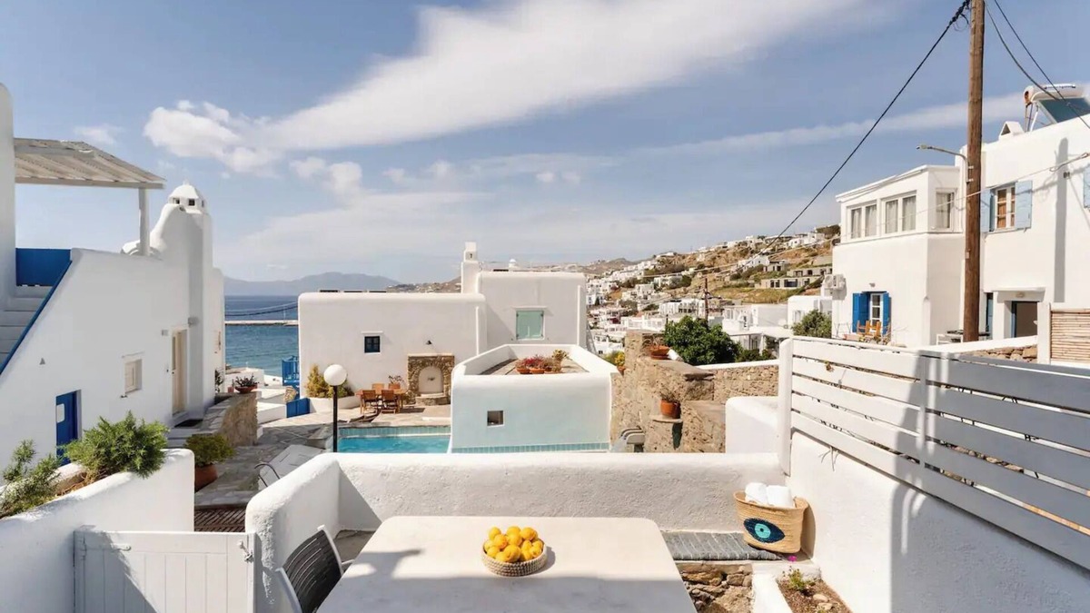 Mykonos House | Pink Pelican Pool House ~ Amazing 2 Bed Villa Center Mykonos with free Parking