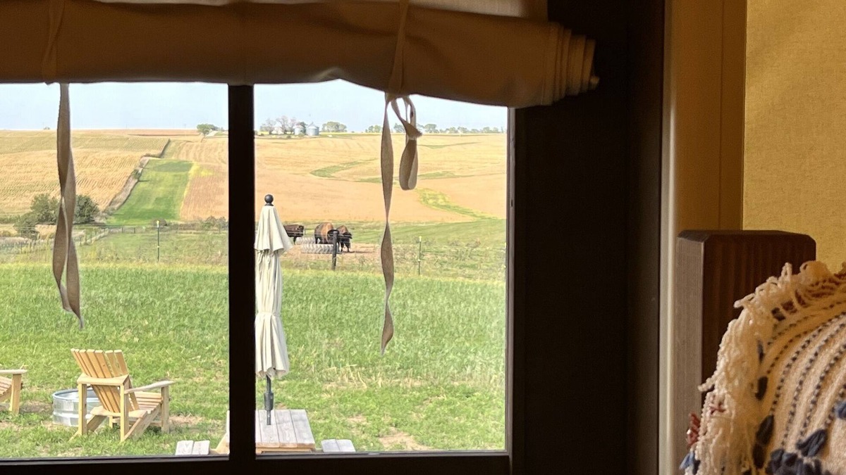 Poweshiek County Cabin | Pioneer's Dream~1883 Inspired~Covered Wagon~BISON~Heat and A/C