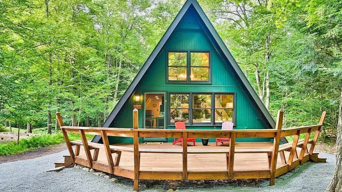 Pocono Pines Cabin | Pocono Summer Paradise: A-Frame, Sauna, Hot Tub, Fire Pit
