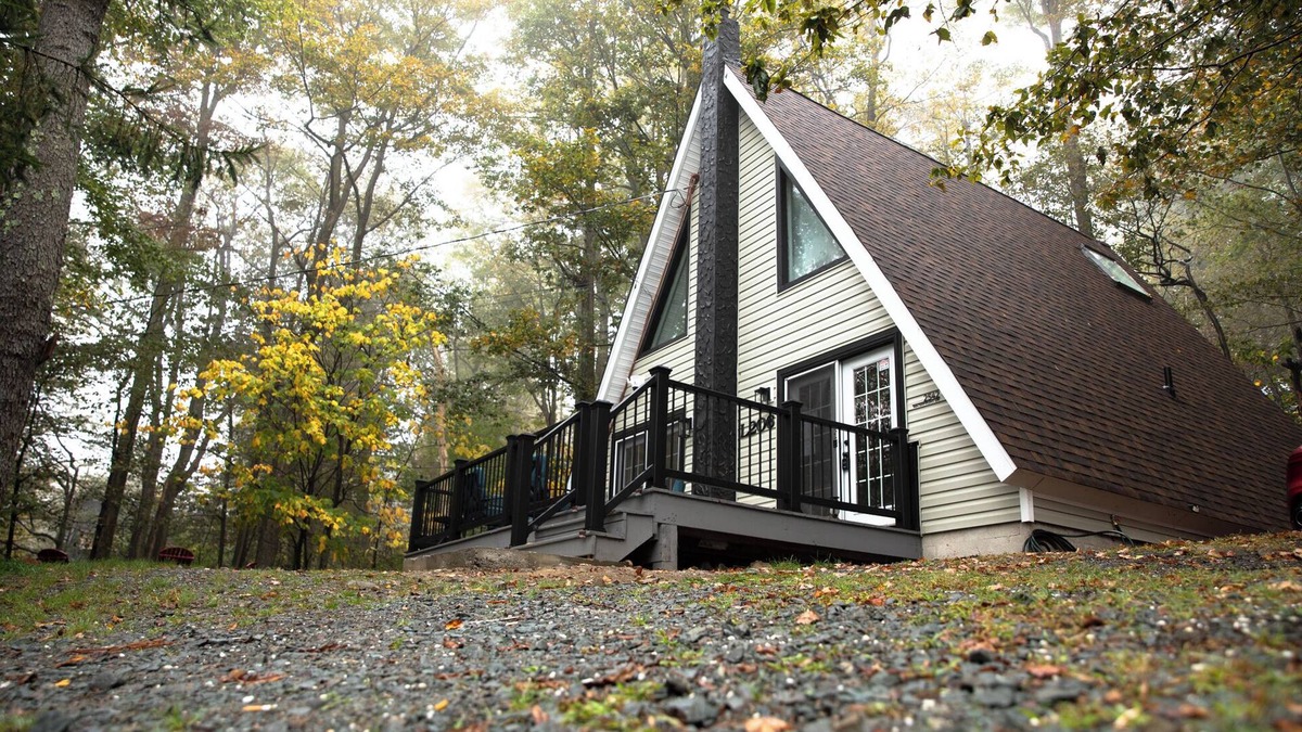 Tobyhanna Cabin | Poconos A-frame cabin - firepit, grill, near pool and lake