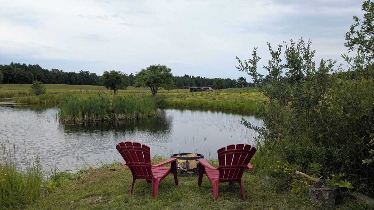 Powassan Cabin | Pondside Yurt Stay on a Heritage Farm with Trails, Sauna & Scenic Views
