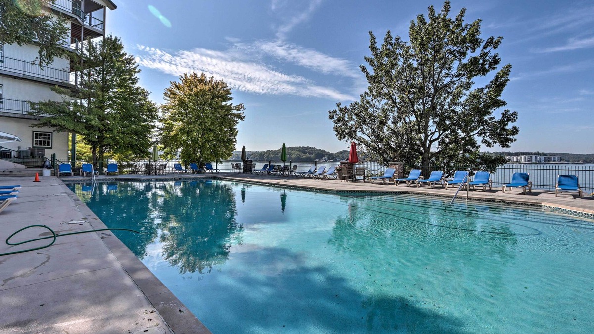 Lakeland Apartment | Pool Access at Waterfront Lake Ozarks Rental!