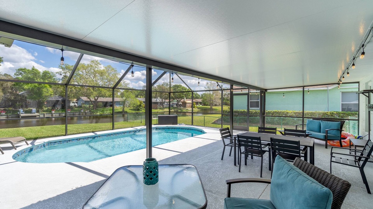 Palmetto House | Pool Home That Backs Up to Water- Only 20 Miles to Beautiful Florida Beaches!