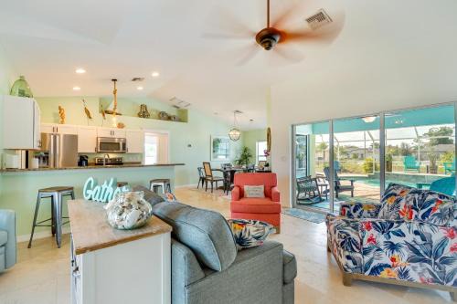 Jacarandas House | Pool with Waterfall Colorful Cape Coral Gem!