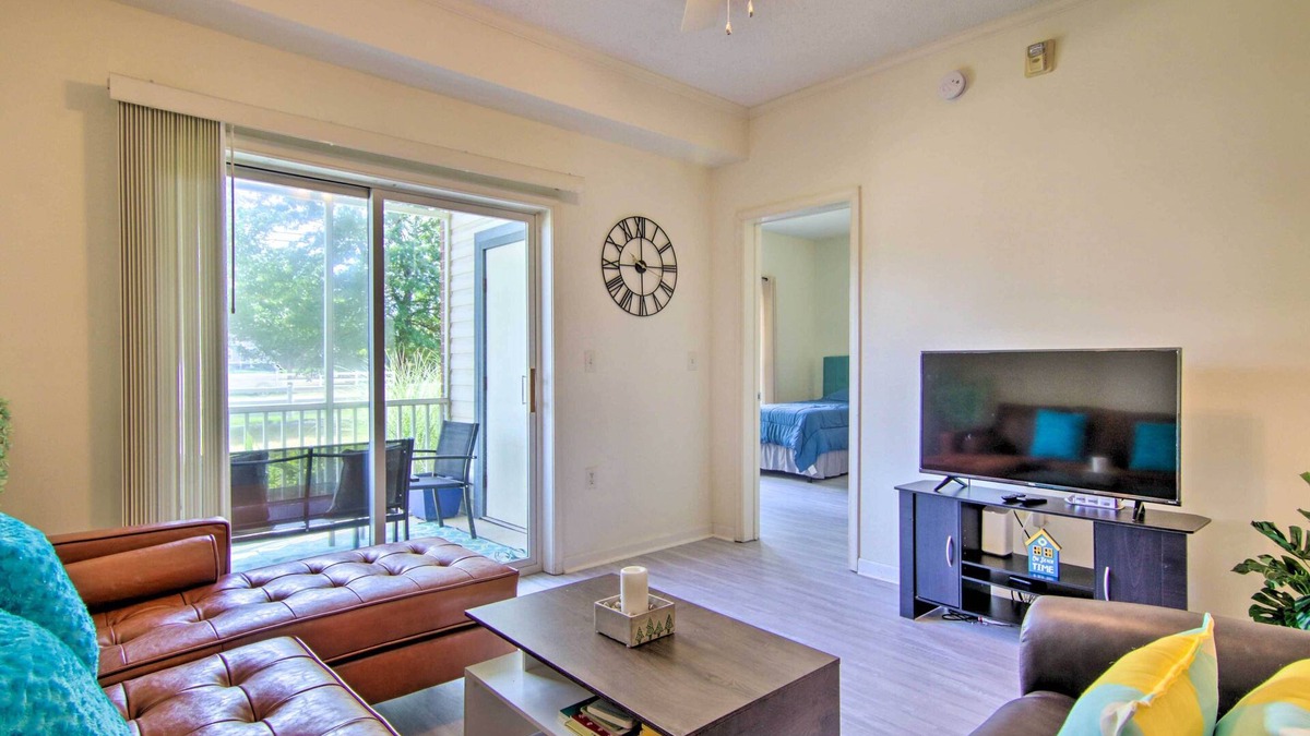 Villages of Five Points Condo | Porch & Community Perks: Walkable Lewes Condo